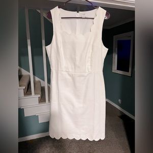 J.Crew Scalloped Basketweave Dress, Size 14